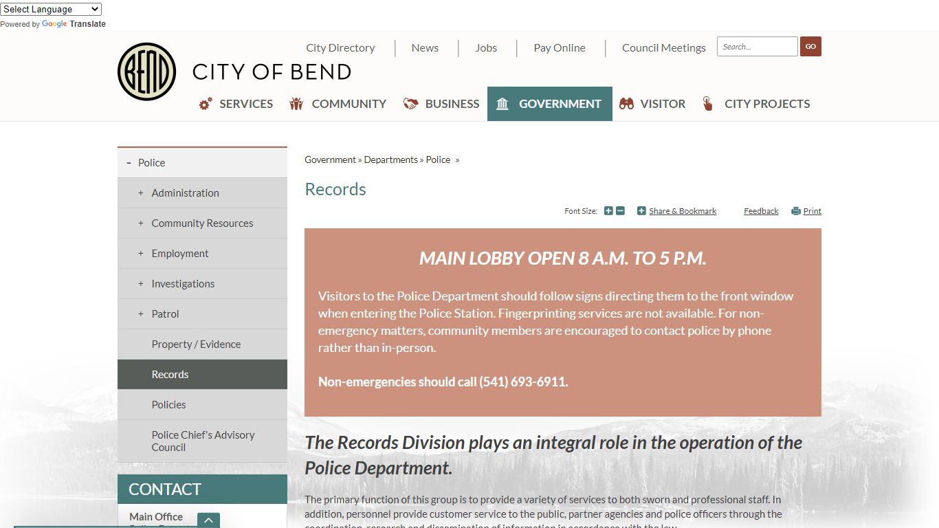 Records | City of Bend - Bend, Oregon
